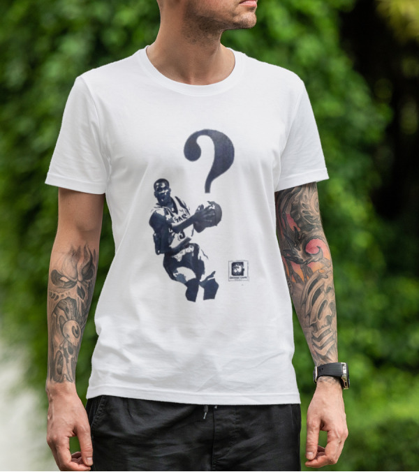 The Answer Georgetown University Allen Iverson Basketball Icon With Question Mark T-Shirt