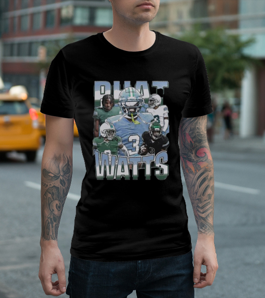 Phat Watts Tulane Green Wave Football Player Collage T-Shirt