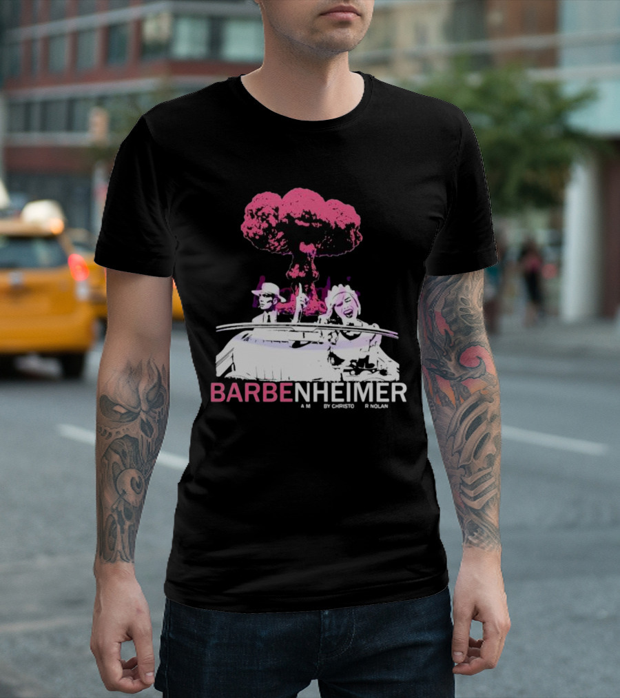 Vintage Barbenheimer a Movie by Christopher Nolan Comeon Baby Let’s Go Party T-Shirt