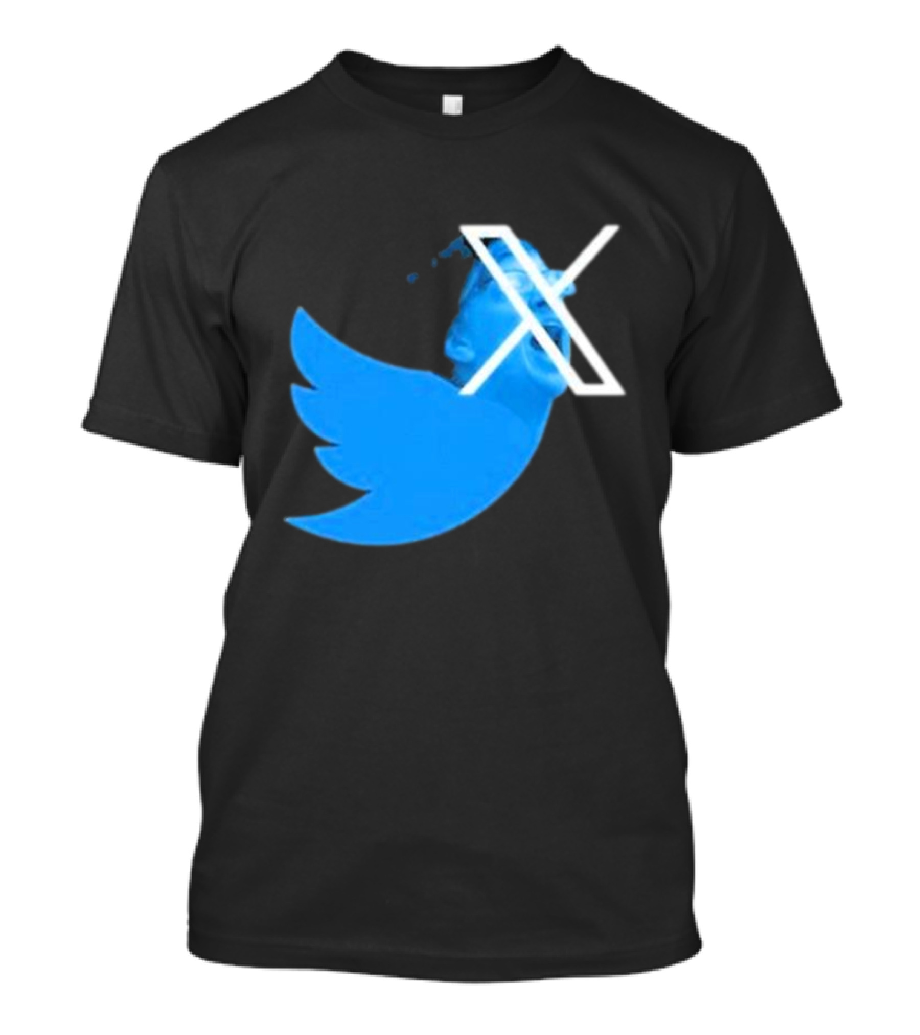 Twitter X Logo With Funny Expression T-Shirt