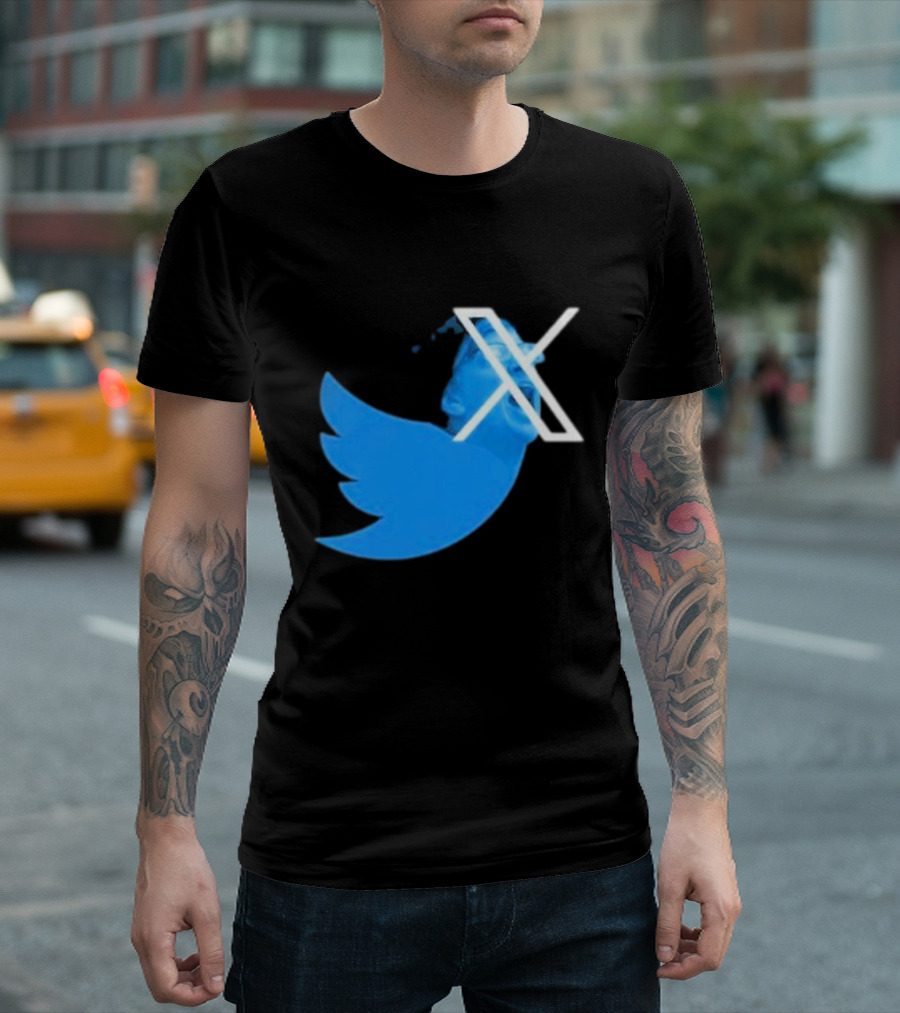 Twitter X Logo With Funny Expression T-Shirt
