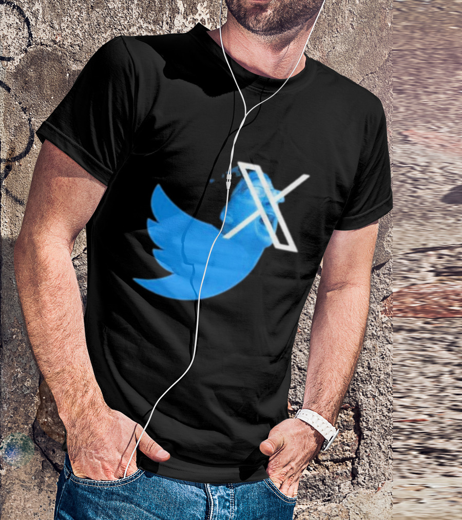Twitter X Logo With Funny Expression T-Shirt