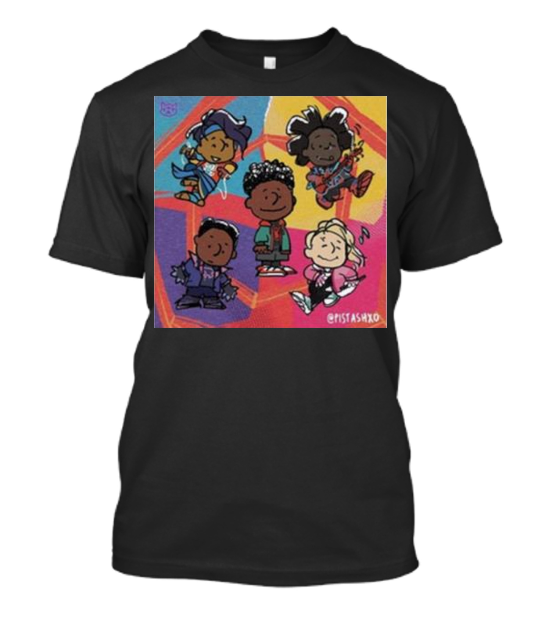 Peanuts Fanart Characters By Pistashxo With Vibrant Background T-Shirt