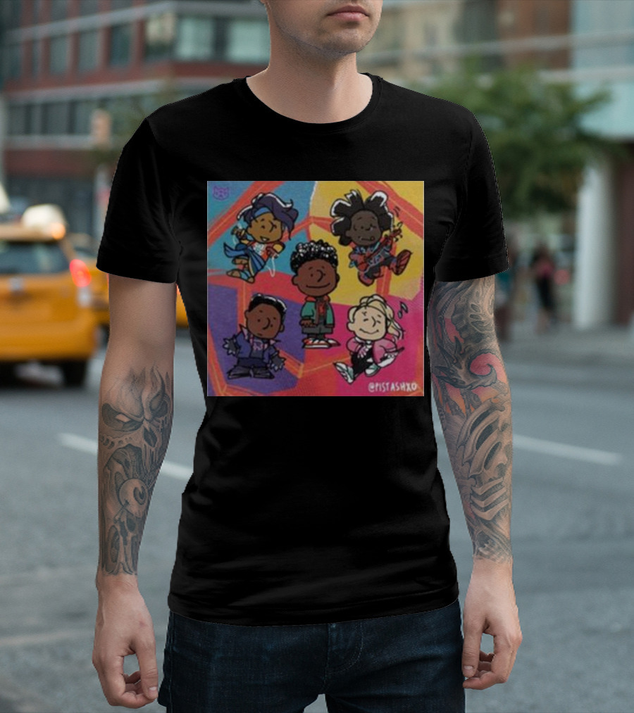 Peanuts Fanart Characters By Pistashxo With Vibrant Background T-Shirt