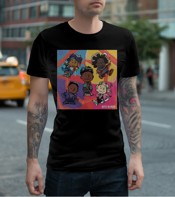 Peanuts Fanart Characters By Pistashxo With Vibrant Background T-Shirt