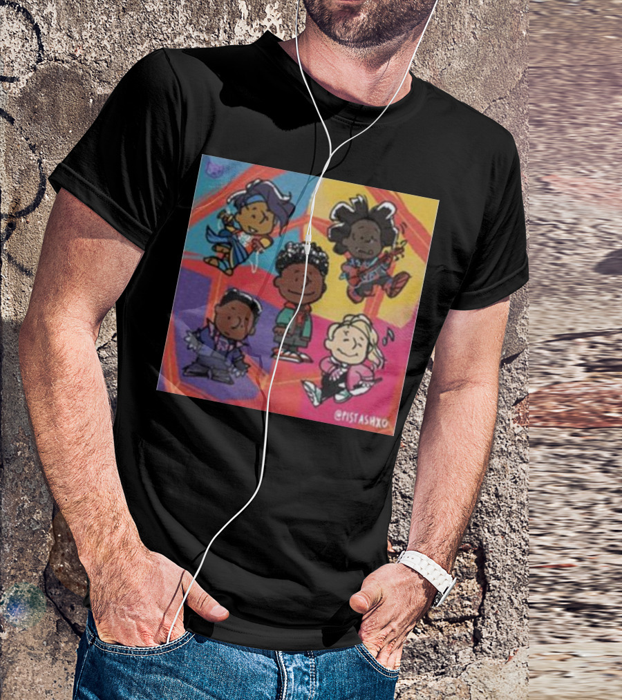 Peanuts Fanart Characters By Pistashxo With Vibrant Background T-Shirt