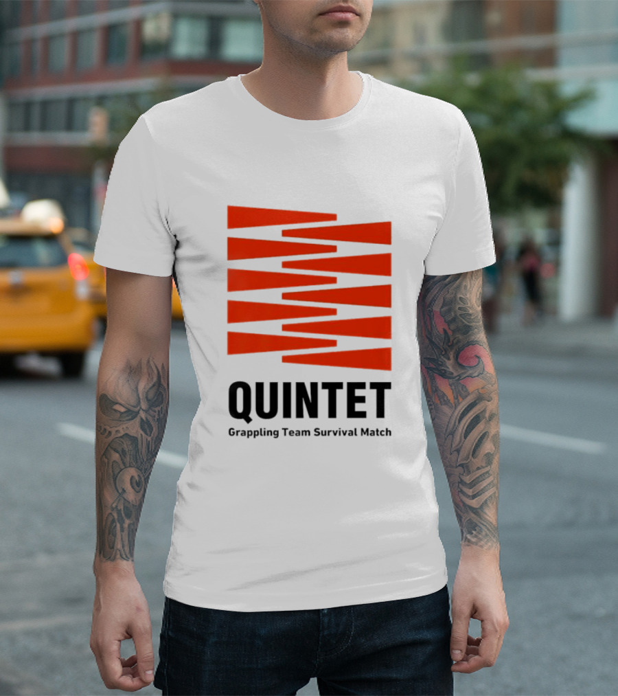 Quintet Grappling Team Survival Match Red Stripe T-Shirt