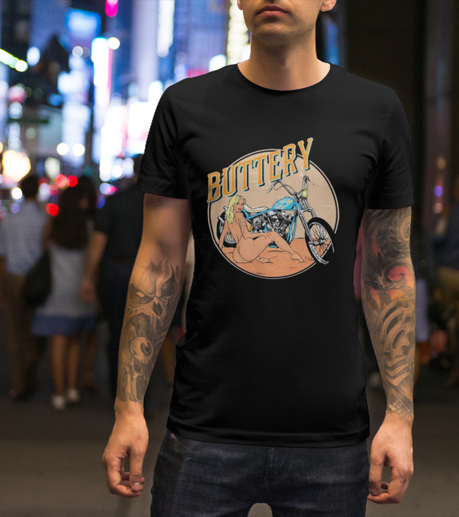 Buttery Films Del Rey Vintage Motorcycle Aesthetic T-Shirt