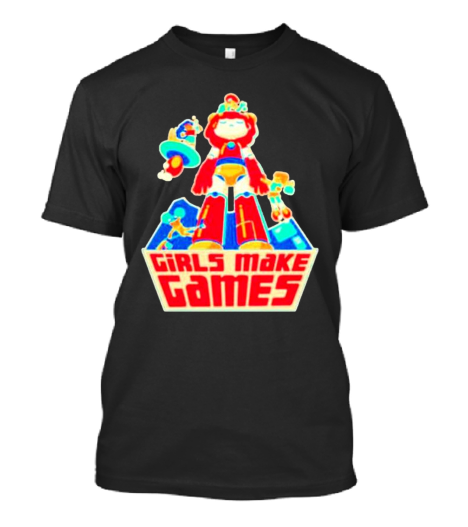 Girls Make Games Robot And Space Adventure T-Shirt