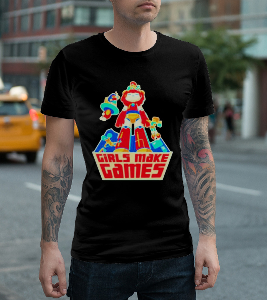 Girls Make Games Robot And Space Adventure T-Shirt