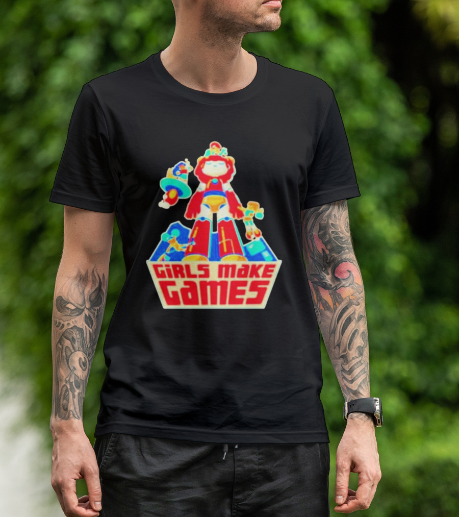 Girls Make Games Robot And Space Adventure T-Shirt