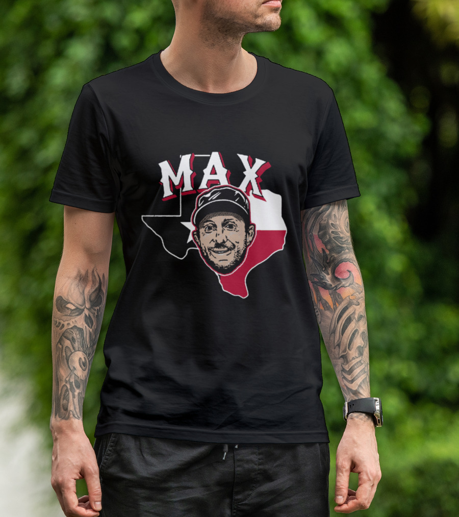 MAX Scherzer Texas Map Face T-Shirt