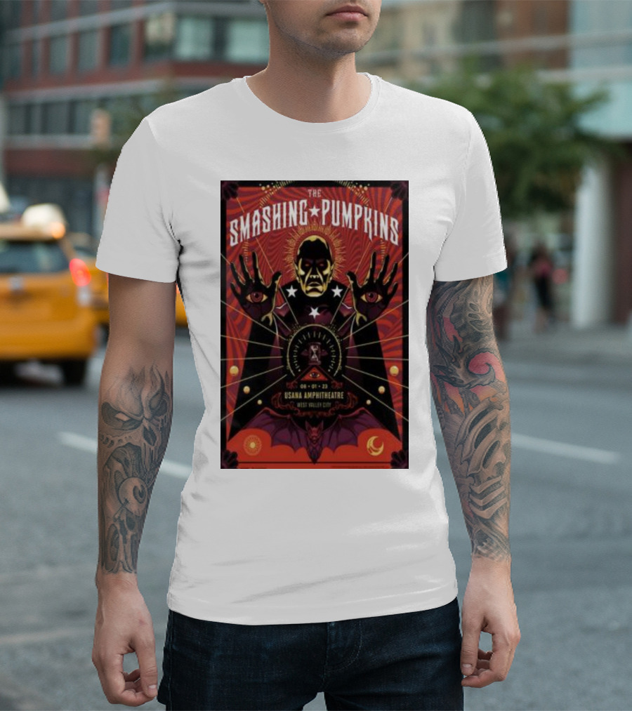 The Smashing Pumpkins USANA Amphitheatre August 1 West Valley City Concert T-Shirt