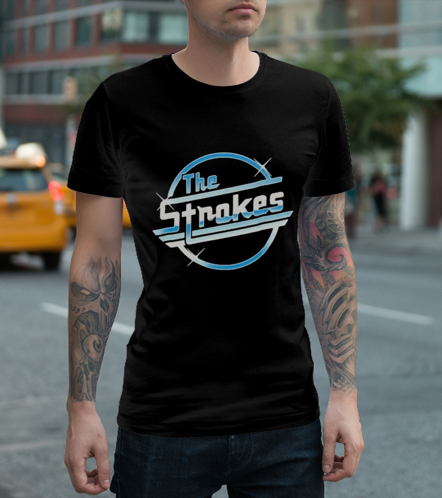 The Strokes Retro Futuristic Blue T-Shirt