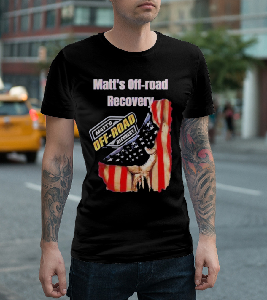 Matt's Off-Road Recovery American Flag Deer T-Shirt