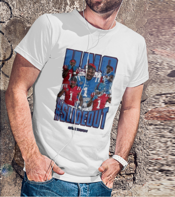UNO Williams #Slideout Football Tribute In Red And Blue T-Shirt