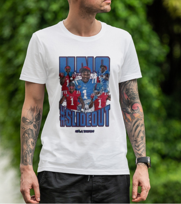 UNO Williams #Slideout Football Tribute In Red And Blue T-Shirt