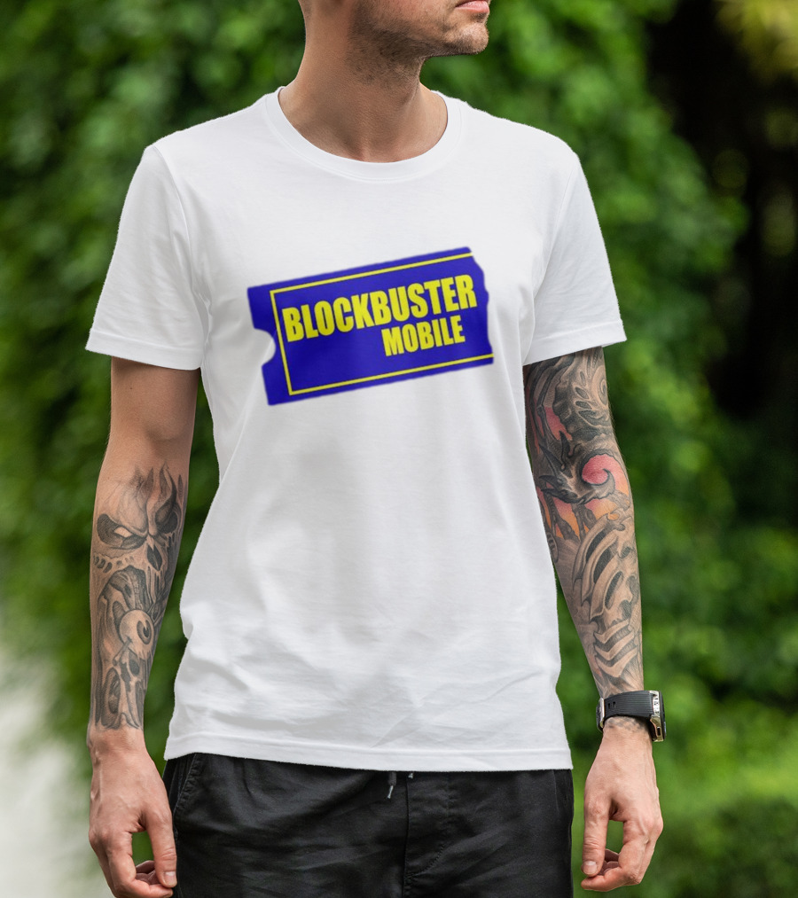 BLOCKBUSTER MOBILE Blue Ticket Nostalgia T-Shirt