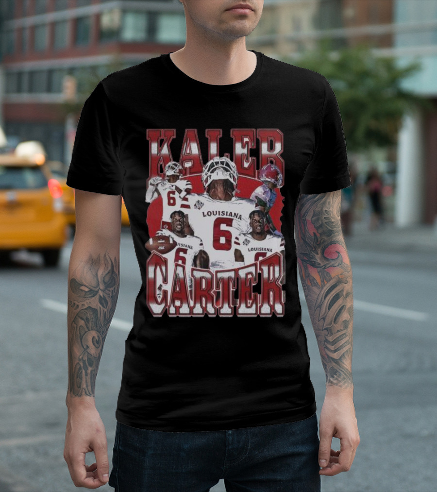 Kaleb Carter Louisiana Football Number 6 Bold Fashion T-Shirt