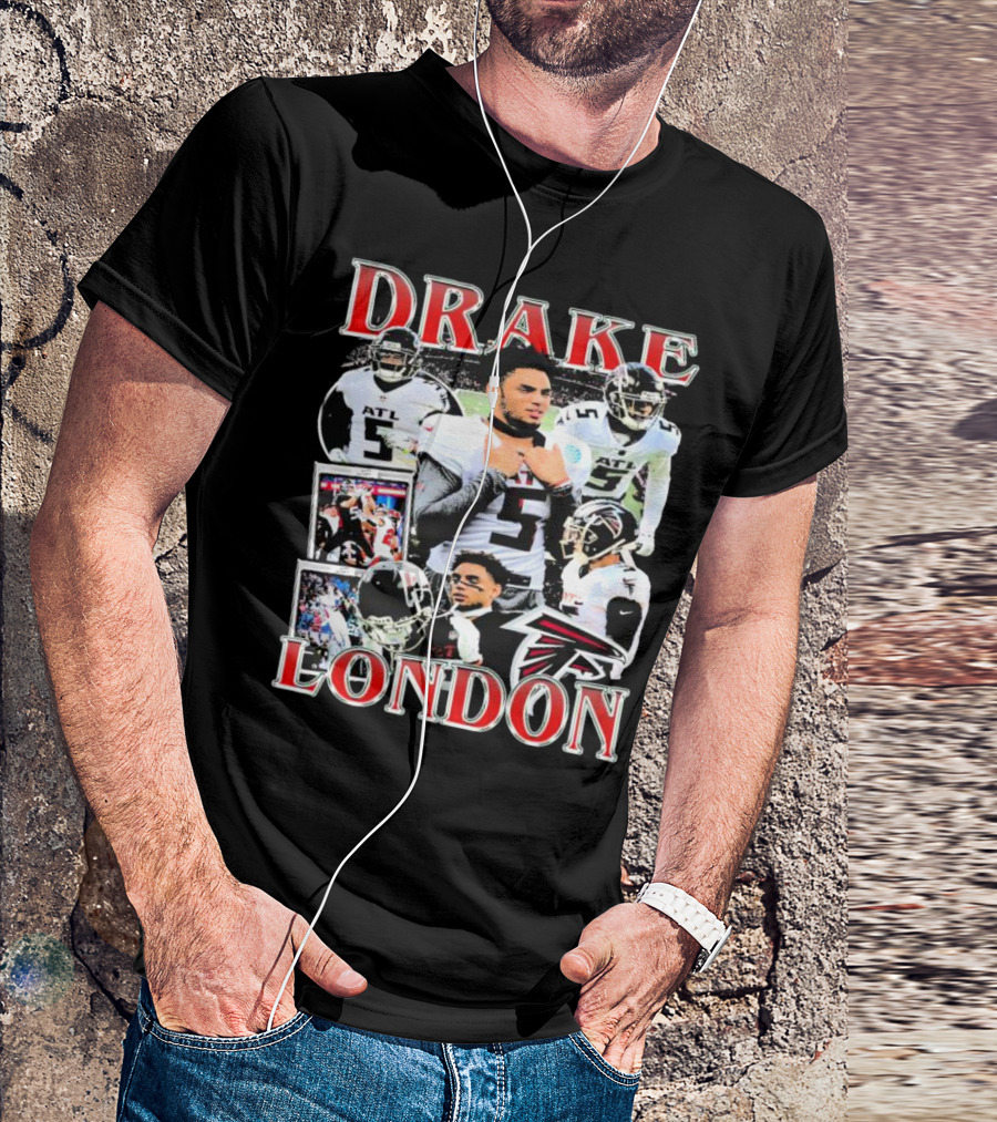Drake London Atlanta Falcons Player Collage With Falcons T-Shirt