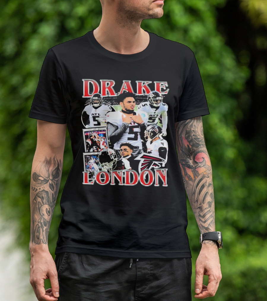 Drake London Atlanta Falcons Player Collage With Falcons T-Shirt
