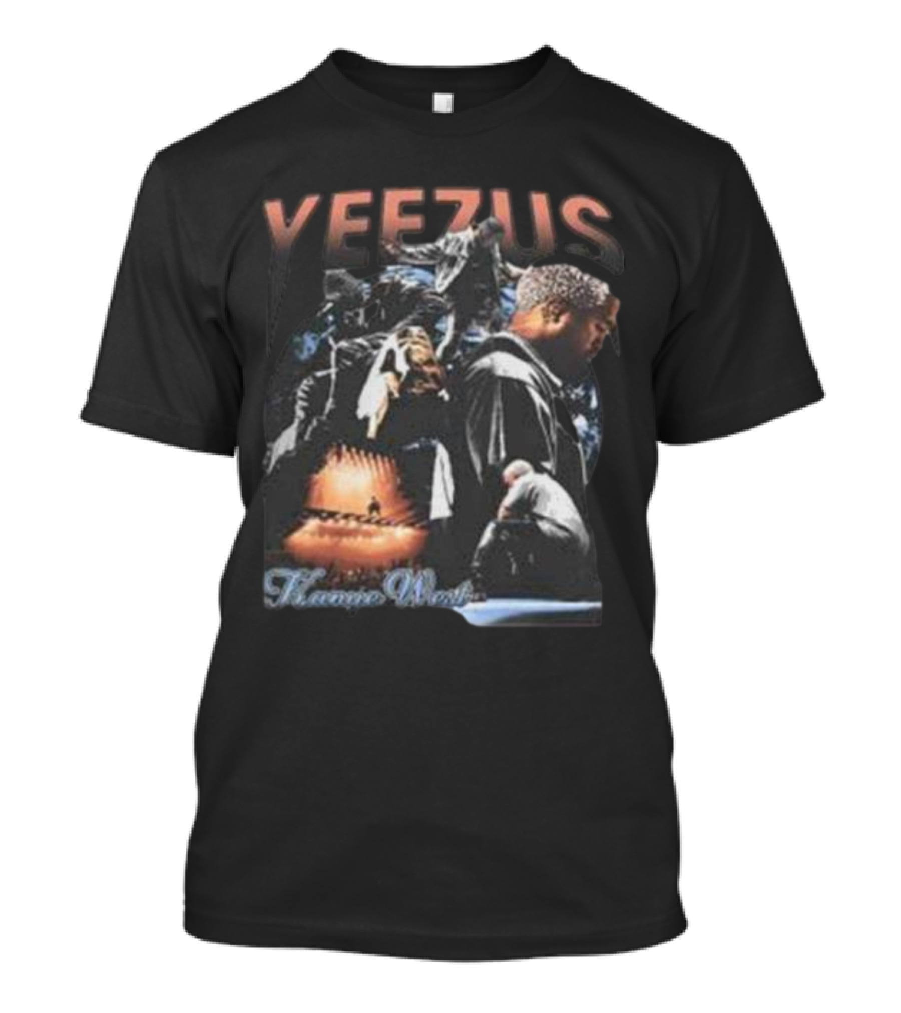 Kanye West Yeezus Tour Vintage Style Collage With Performance T-Shirt