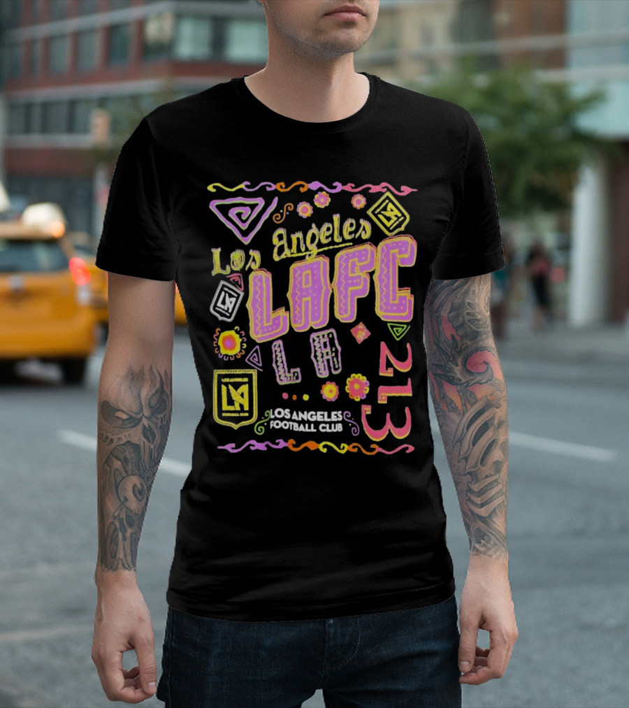 Los Angeles FC Papel Picado 213 LAFC Los Angeles Football Club T-Shirt