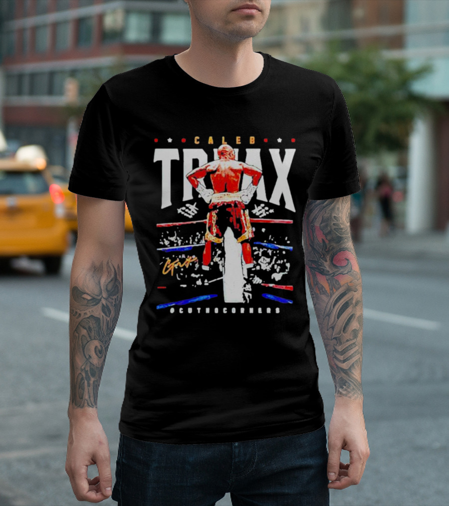 Caleb Truax Boxing Back Silhouette Cutnocorners T-Shirt