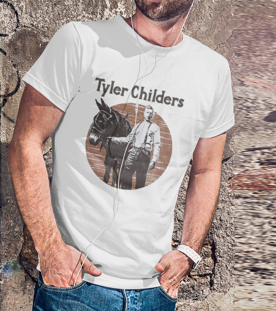 Tyler Childers Vintage Man With Mule Brown Circle T-Shirt