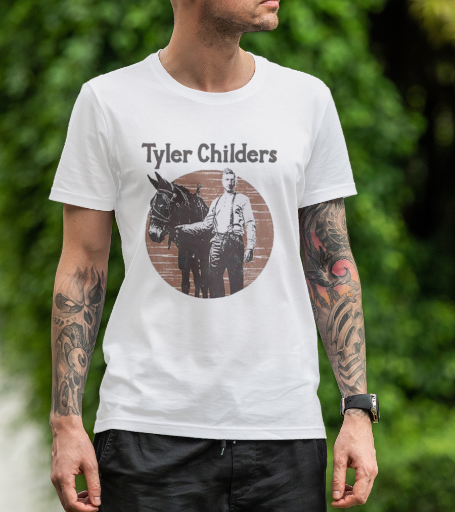 Tyler Childers Vintage Man With Mule Brown Circle T-Shirt