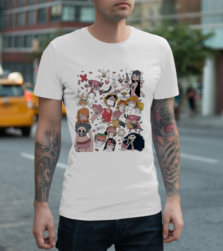 worldofdarko One Piece Character Collage Animation T-Shirt