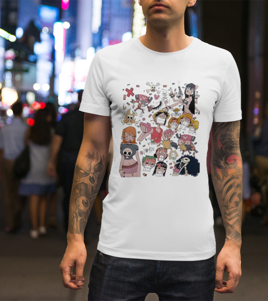 Worldofdarko One Piece Character Collage Animation T-Shirt