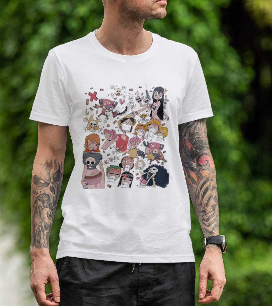 Worldofdarko One Piece Character Collage Animation T-Shirt