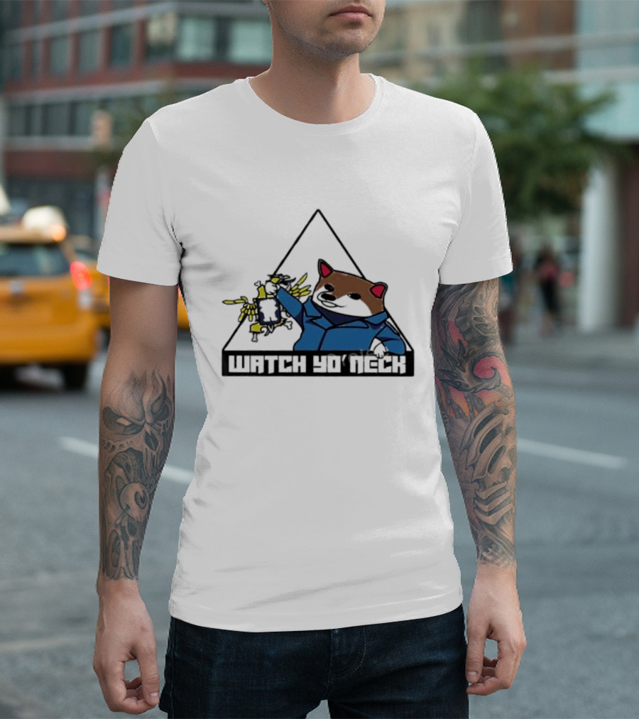 Watch Yo’ Neck Raccoon Meme Triangle Warning T-Shirt