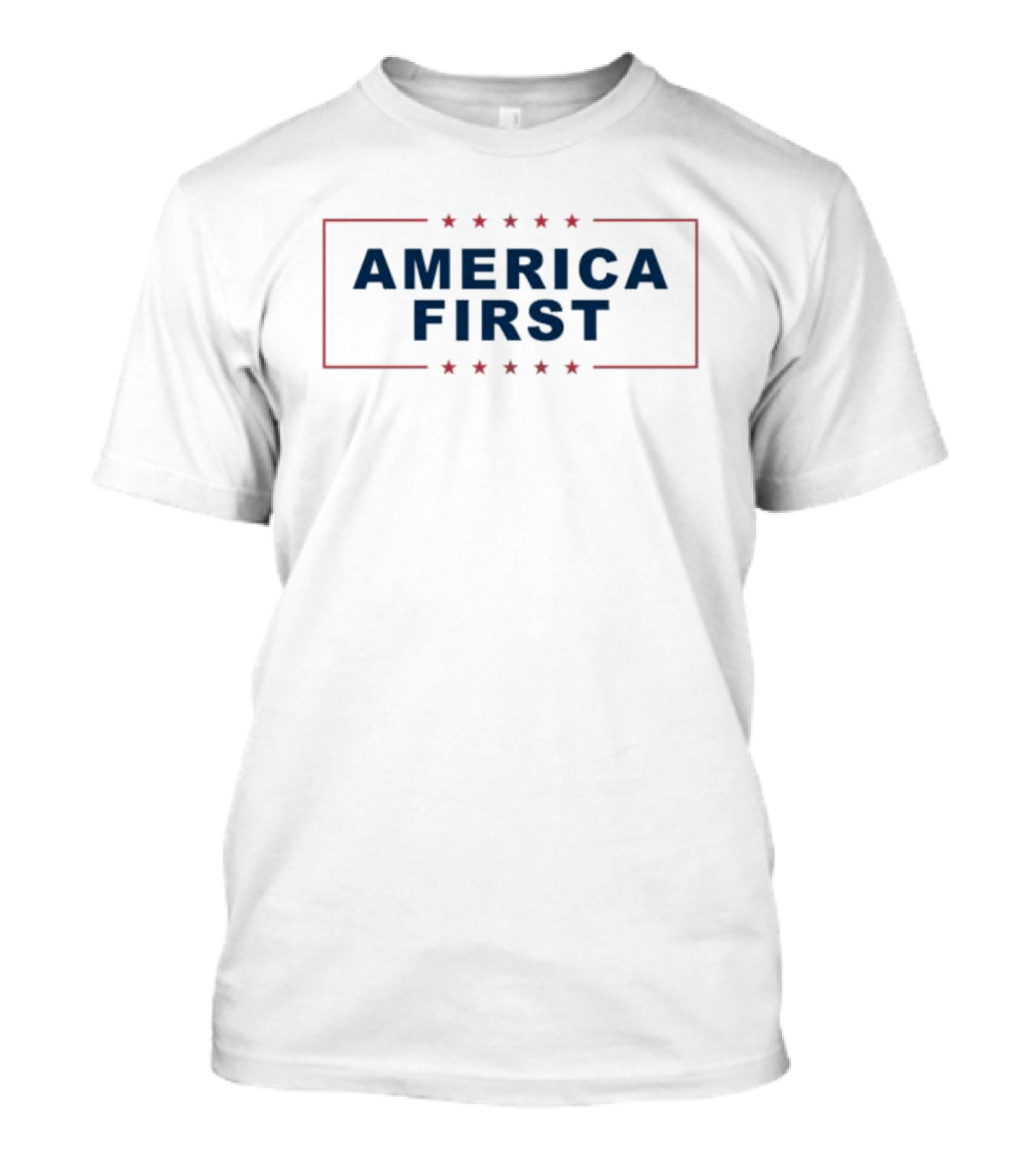 America First Patriotic Stars Red Blue T-Shirt