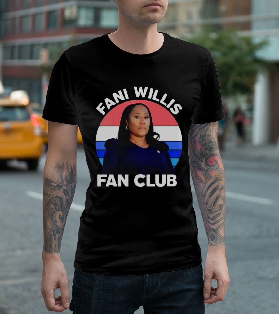 Fani Willis Fan Club Georgia District Attorney Stripes T-Shirt