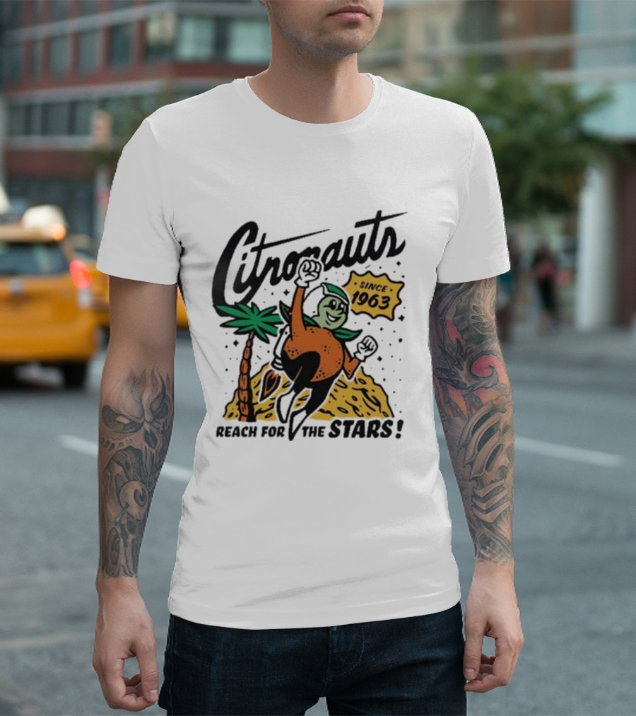 UCF Citronauts Since 1963 Reach for the Stars with Astronaut Orange and Palm Tree T-Shirt