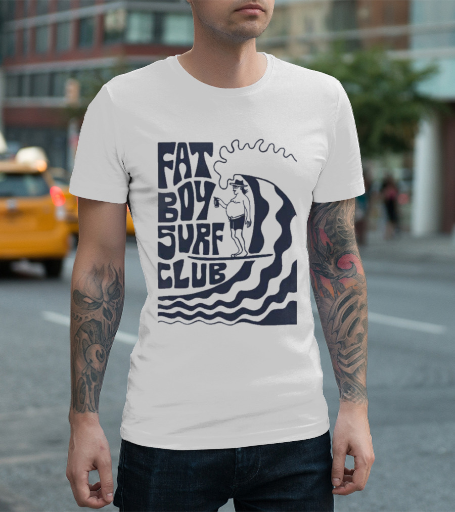 Fat Boy Surf Club Big Wave Jerry Surfing Adventure T-Shirt