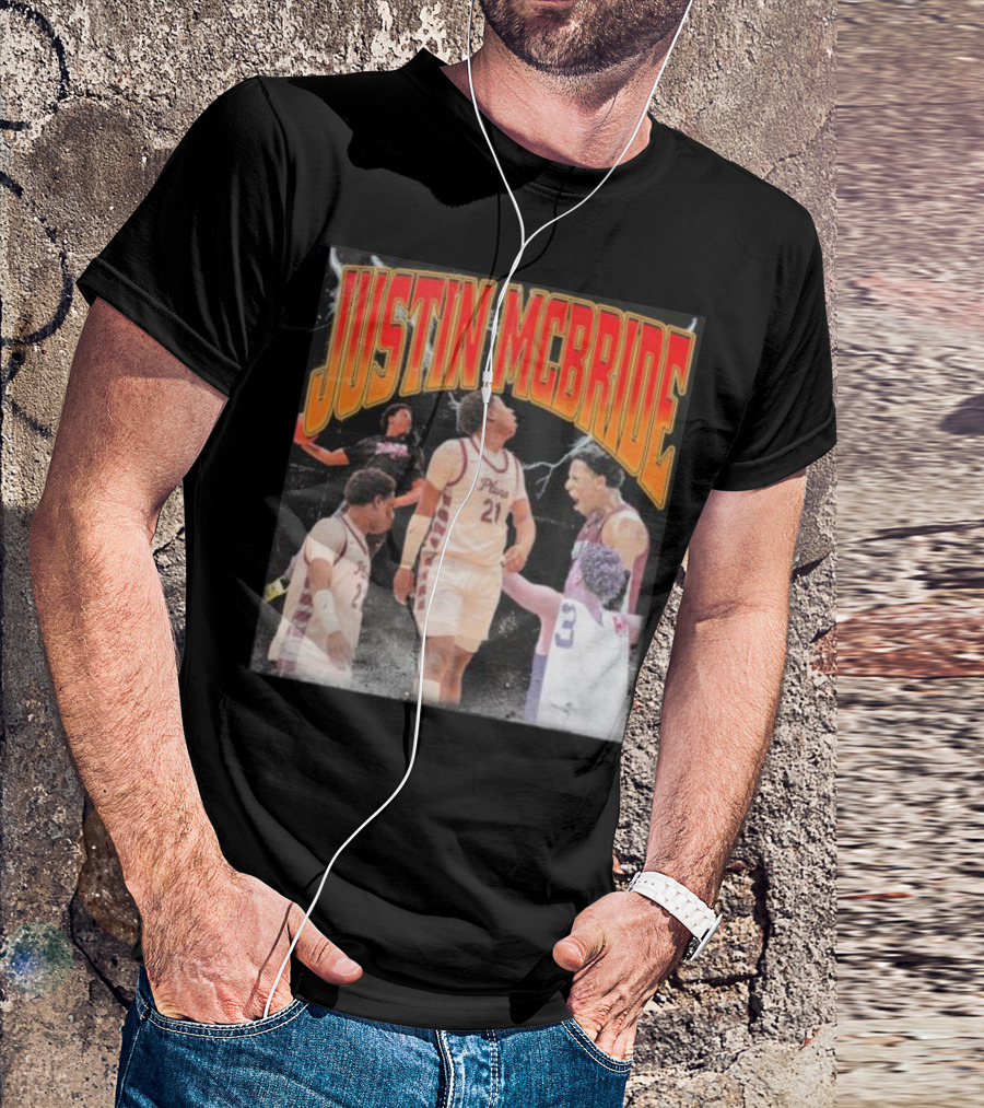 Justin McBride Basketball Player Action Collage T-Shirt