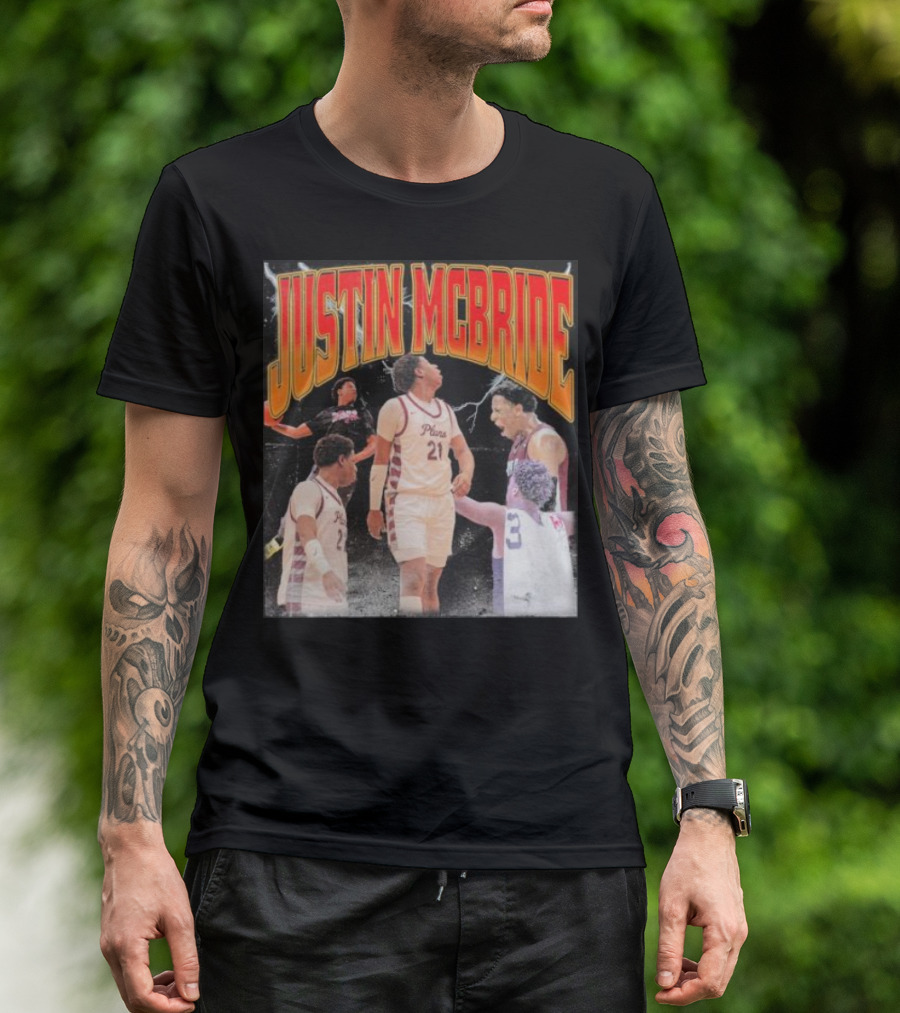 Justin McBride Basketball Player Action Collage T-Shirt