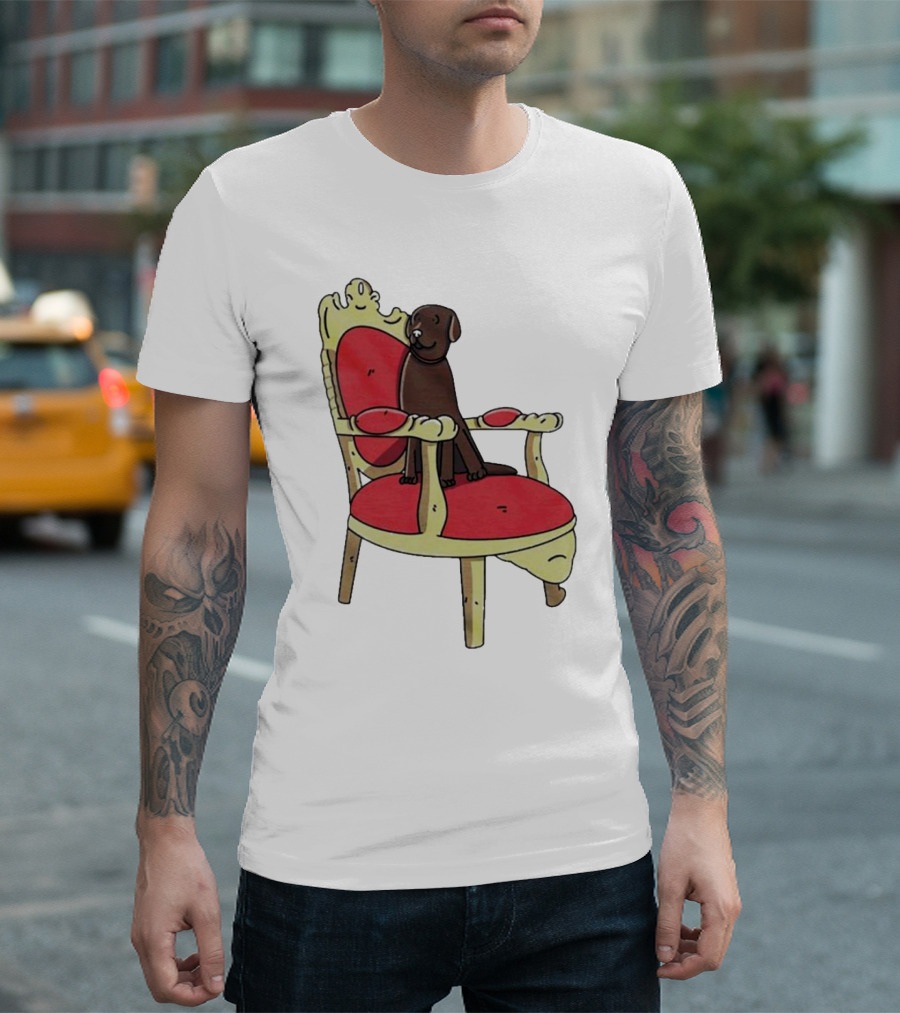 Win The Dog On A Royal Throne Chair T-Shirt