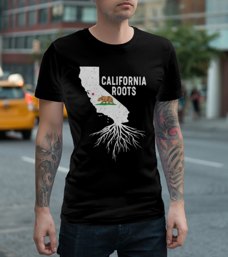 California Roots Bear And State T-Shirt