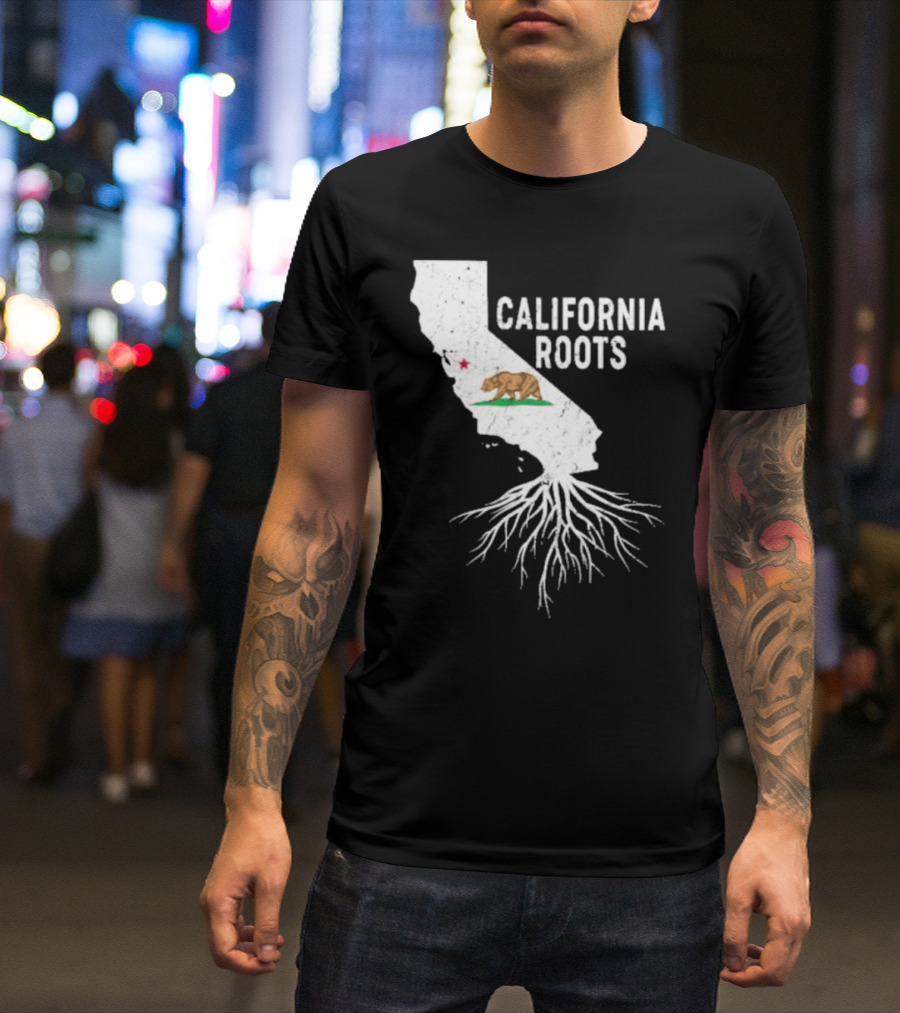 California Roots Bear And State T-Shirt