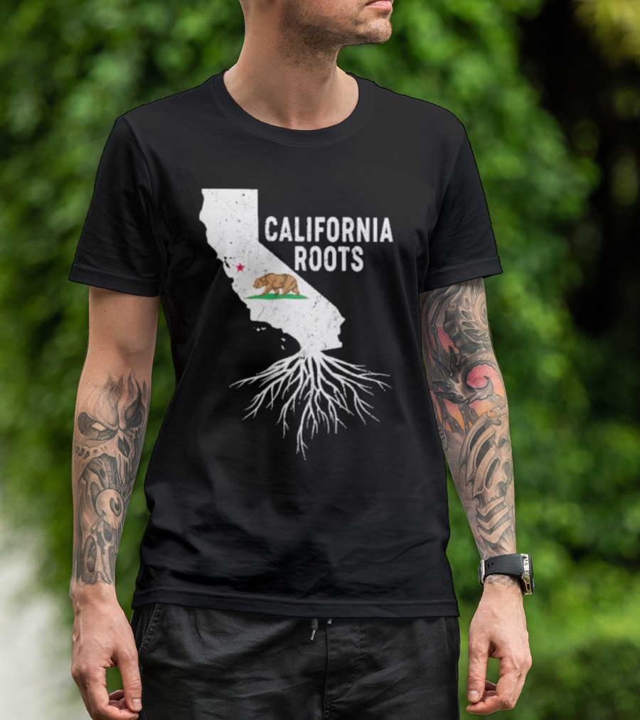 California Roots Bear And State T-Shirt