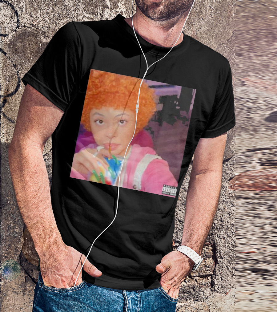 Ice Spice Drinking Colorful Beverage Parental Advisory T-Shirt