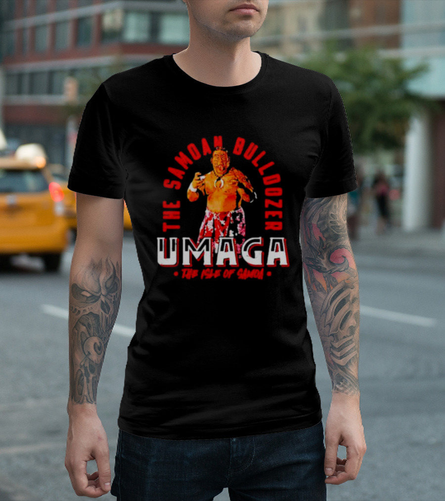 Umaga The Samoan Bulldozer The Isle of Samoa T-Shirt