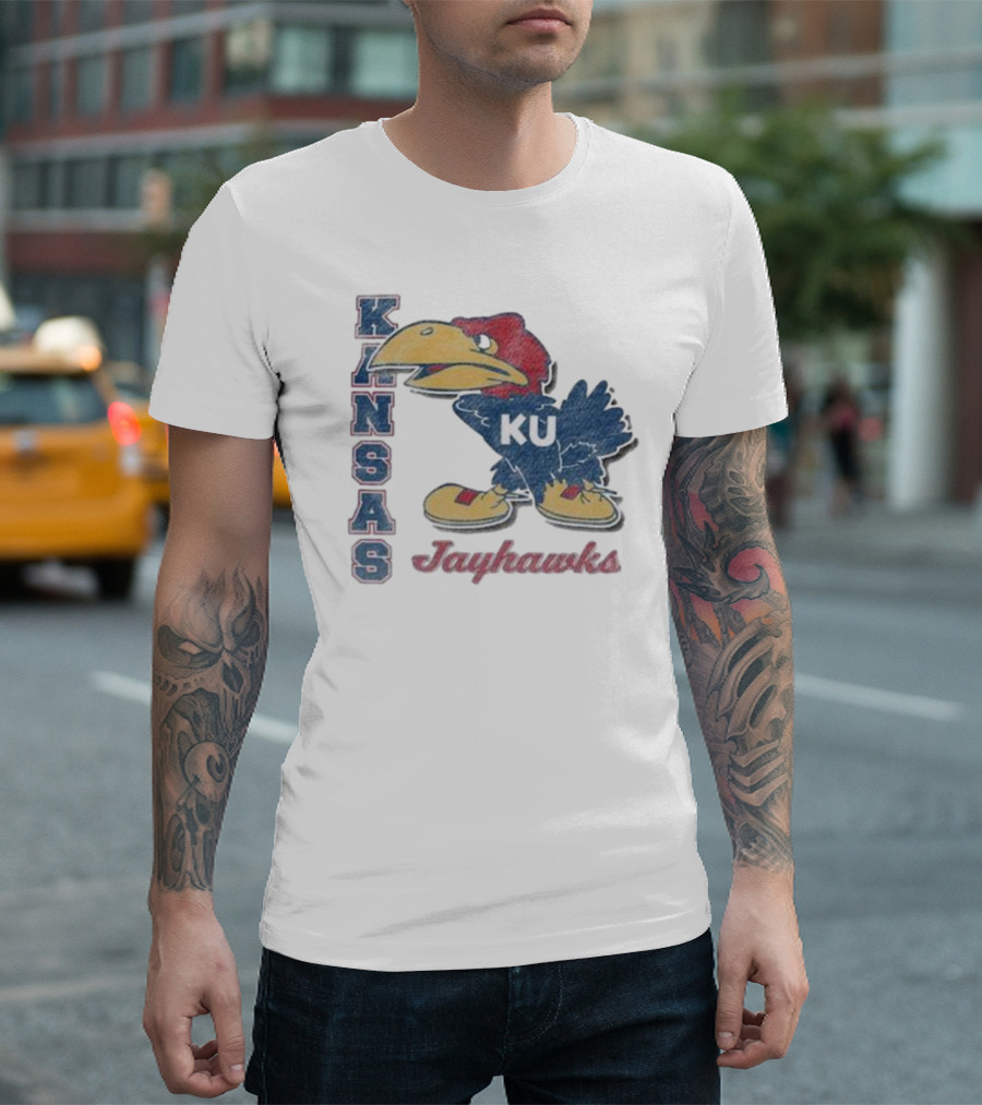 KANSAS KU Jayhawks Retro Throwback '47 Franklin T-Shirt