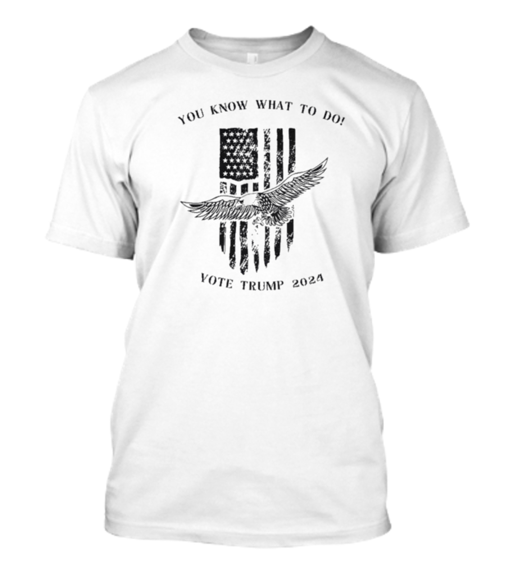 You Know What To Do Vote Trump 2024 Eagle American Flag T-Shirt