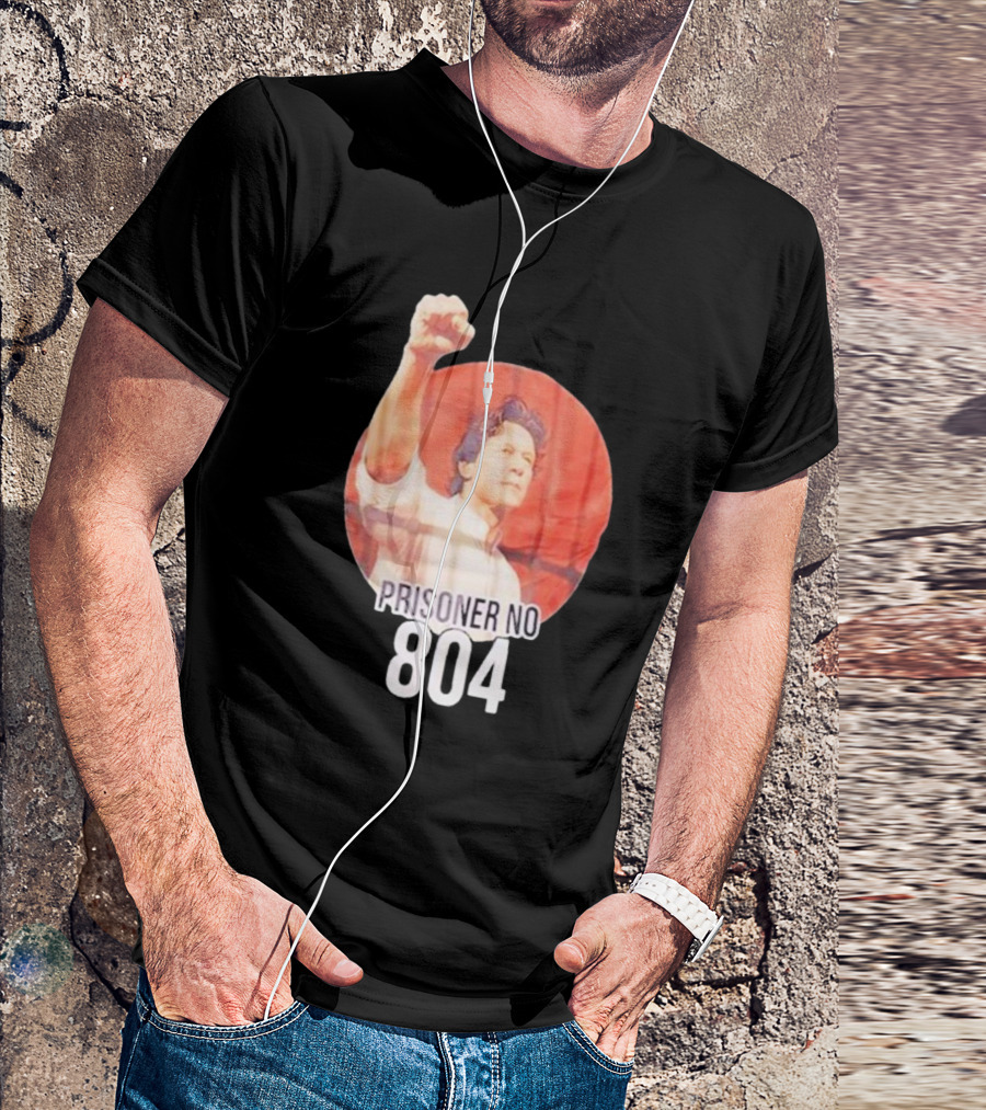 Imran Khan Prisoner No 804 Raising Fist Symbolic Image T-Shirt