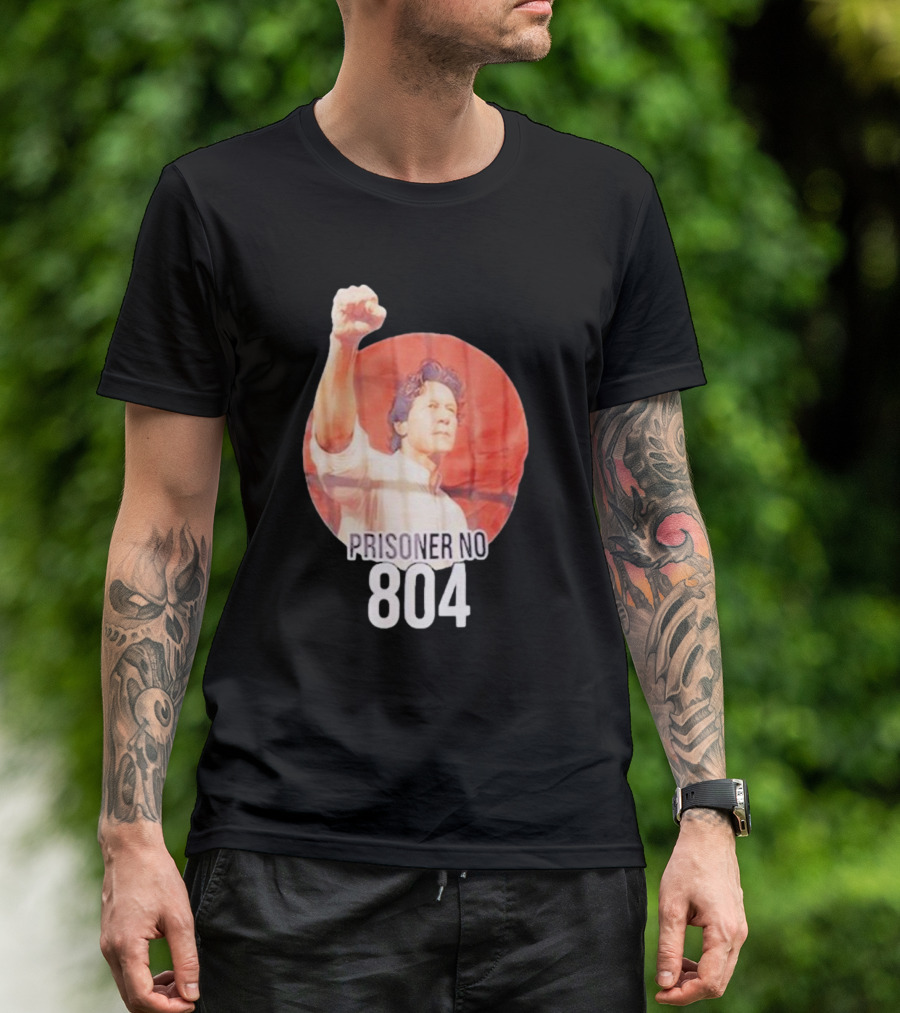 Imran Khan Prisoner No 804 Raising Fist Symbolic Image T-Shirt